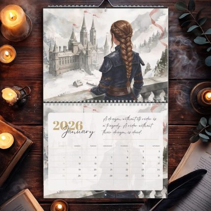 2026 Cute Cat A4 Illustrated Calendar